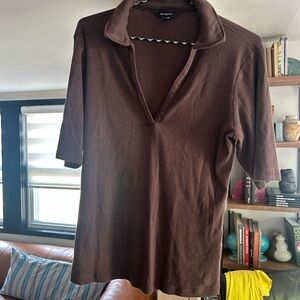 Banana republic Brown Collared Top large